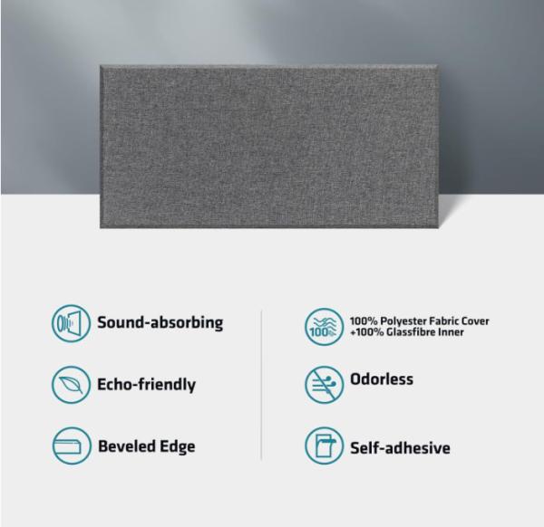 25mm Thickness Fabric Wrapped Sound Panels Reduce Echo for Conference Hall