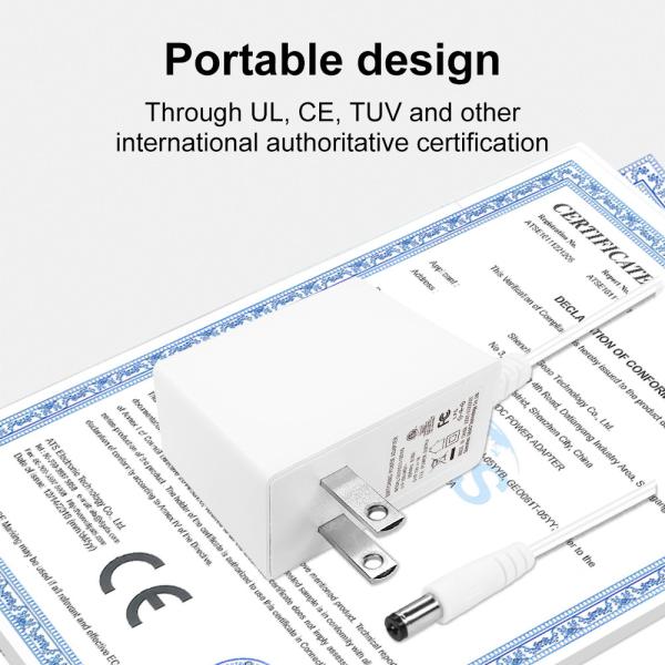 Industrial 6V 3A Wall Mount Power Adapters 18W 100VAC - 240VAC