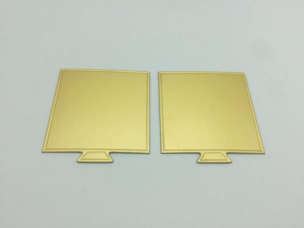 Laminated Gold Cardboard Cake Rounds , Square Cake Drum Foil Paper In Sheets