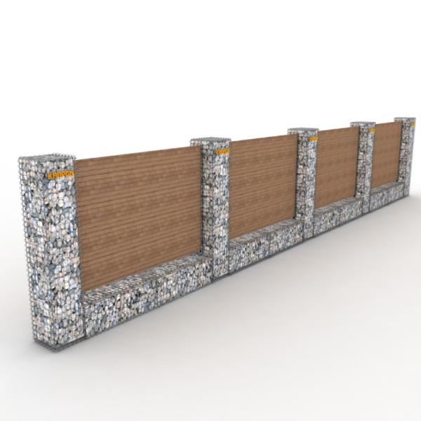 Box Metal Stone Wall 0.3m Length Welded Mesh Gabion
