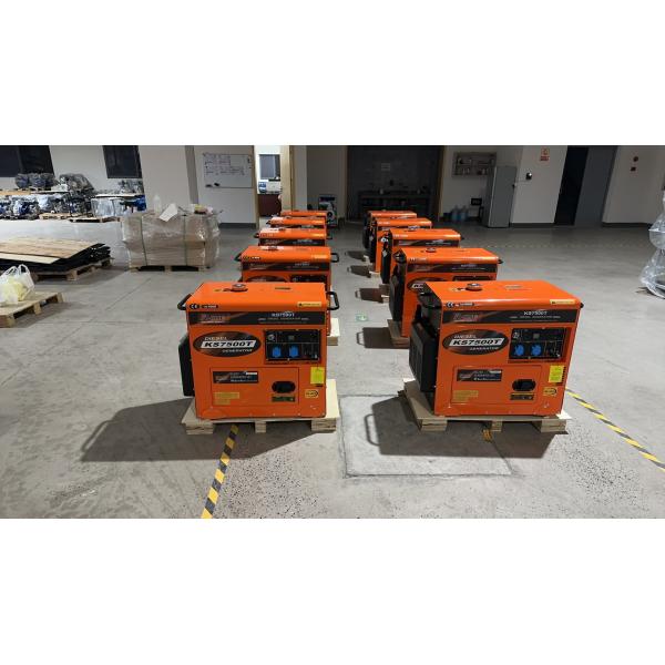 6kw Silent Diesel Generator Set Portable Air Cooled Customizable 220V 380V