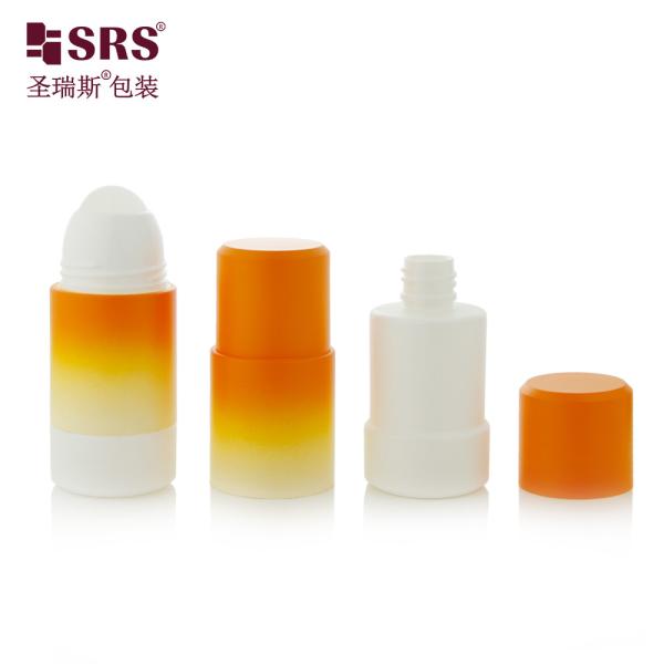 75ML RPPE P Custom Gradient Orange Matte Mould Empty Roll On Bottle for Aesthetic Muscle Soothing Gel Application
