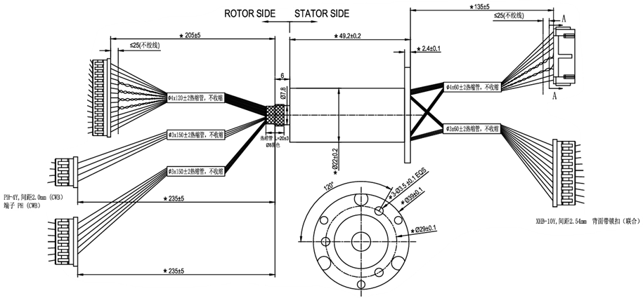 Precision Capsule Slip Ring 48VDC Electric Slip Rings For Low Signal / Low Power Transmission