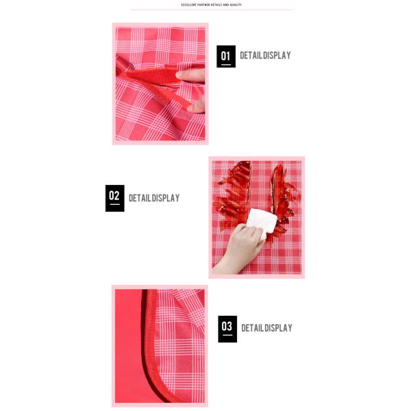 Foldable Gingham Outdoor Picnic Mat Sandproof Waterproof 2M Camping Beach Blanket