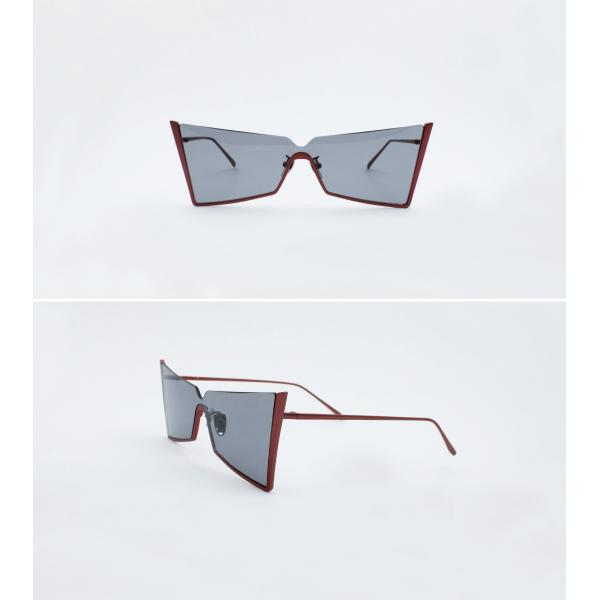 Half-rim frame One Piece Sunglasses Ladies Women Sunwear UV 400 nobby party style Daily accessories