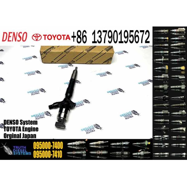23670-30220 095000-7400 Diesel Fuel Injector for Denso Toyota Hilux 1KD/2KD-FTV Engine Common Rail Fuel Injector Engine Parts