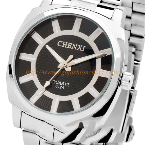 012A Stainless Steel Watches Unisex Watch Quality Steel Analog Watch Roman Numbers Watch