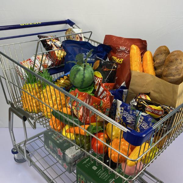 Гальванизированная вагонетка покупок металла колеса Travellator вагонеток супермаркета