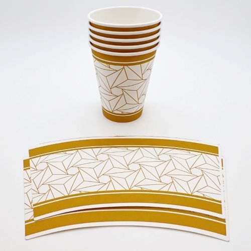 Thermal InsulationWholesale Customized Paper Cup Fan Disposable Cup Fan Raw Materials