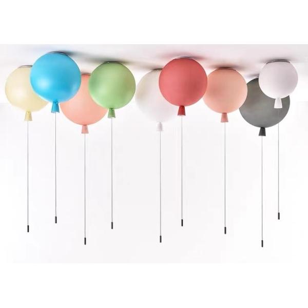Kids Children Bed Room Pendant Light Colourful Glass Balloon Led Ceiling Lamp