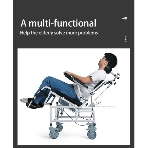 Easy Mobility Manual Wheel Chair Aluminum Portable Shower Commode Chair