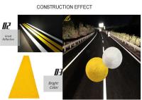 Peinture de marquage routier thermoplastique à haute réflectivité standard AASHTO M249 avec 30% de perles de verre