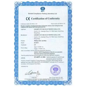Golden Future Enterprise HK Ltd Certifications