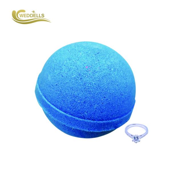 Custom Surprise Gift Set Jewelry Bath Bombs With 160 Grams Blue Color