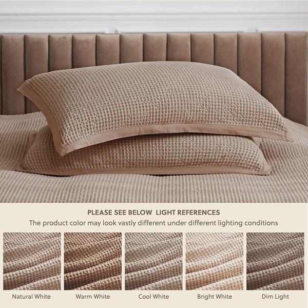 Add a Touch of Luxury to Your Bedroom with 100% Cotton Waffle Weave Duvet Cover Set