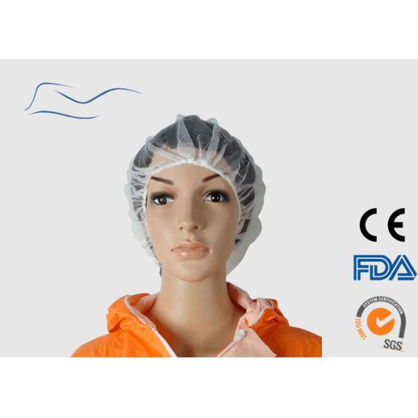 Anti Dust Fine Mesh Hair Nets , White Color White Disposable Head Covers