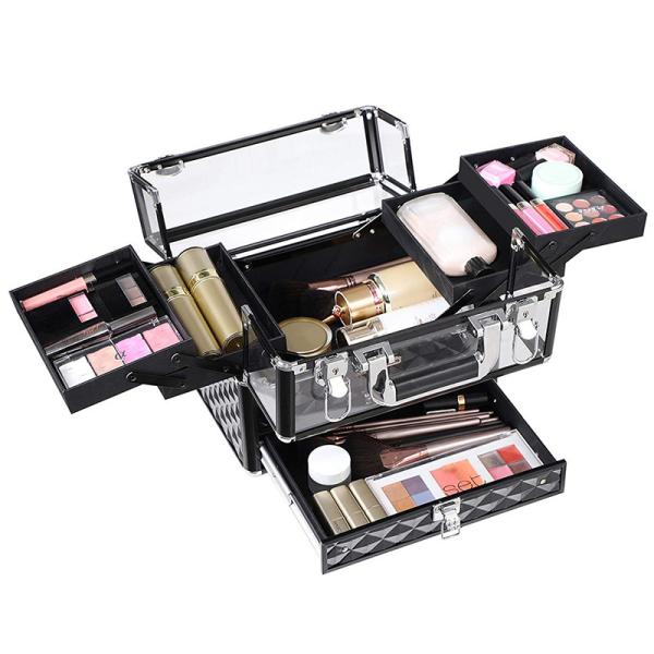 Deluxe Jewelry Cosmetic Beauty Vanity Case Logo Customize Available