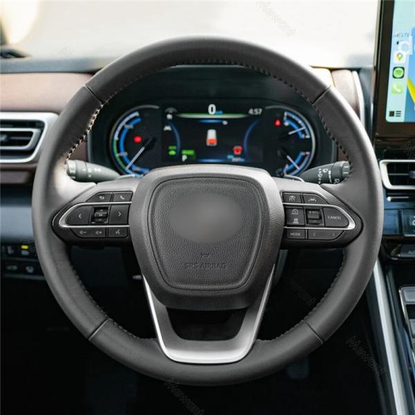 Hand Stitching Artificial Leather Custom Steering Wheel Cover for Toyota All New Kijang Innova Venturer Zenix G V M O 2020-2023