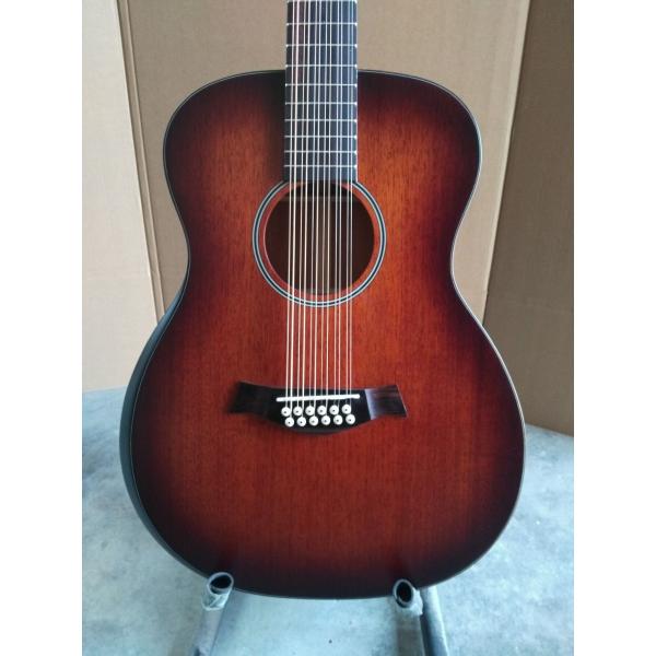 AAAA OM and Auditorium folk Guitars Orchestra 12 string OM all solid mahogany wood acoustic electric guitar