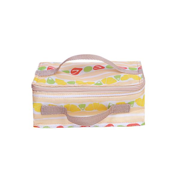Waterproof 210D Zipper Insulated Cooler Lunch Bag Removable With Fruit Print