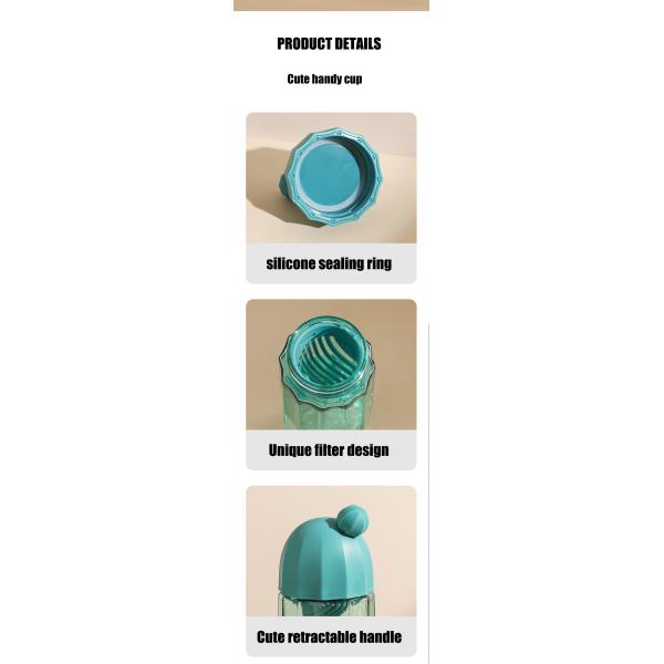 Students Outdoor Portable Kettle with Tea Separator and Customized Color Plastic Cup