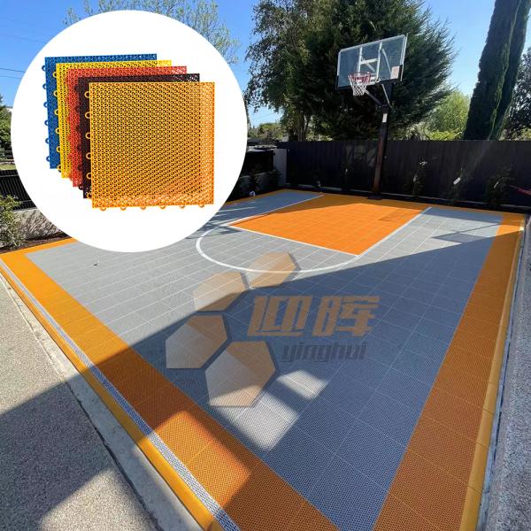 Outdoor Basketball Court PP Interlocking Sports Flooring Multipurpose Sports Court Flooring