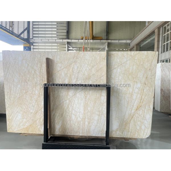 Polished Spider Golden Marble Slab Ideal for Modern Villa Wall Floor Graphic Design