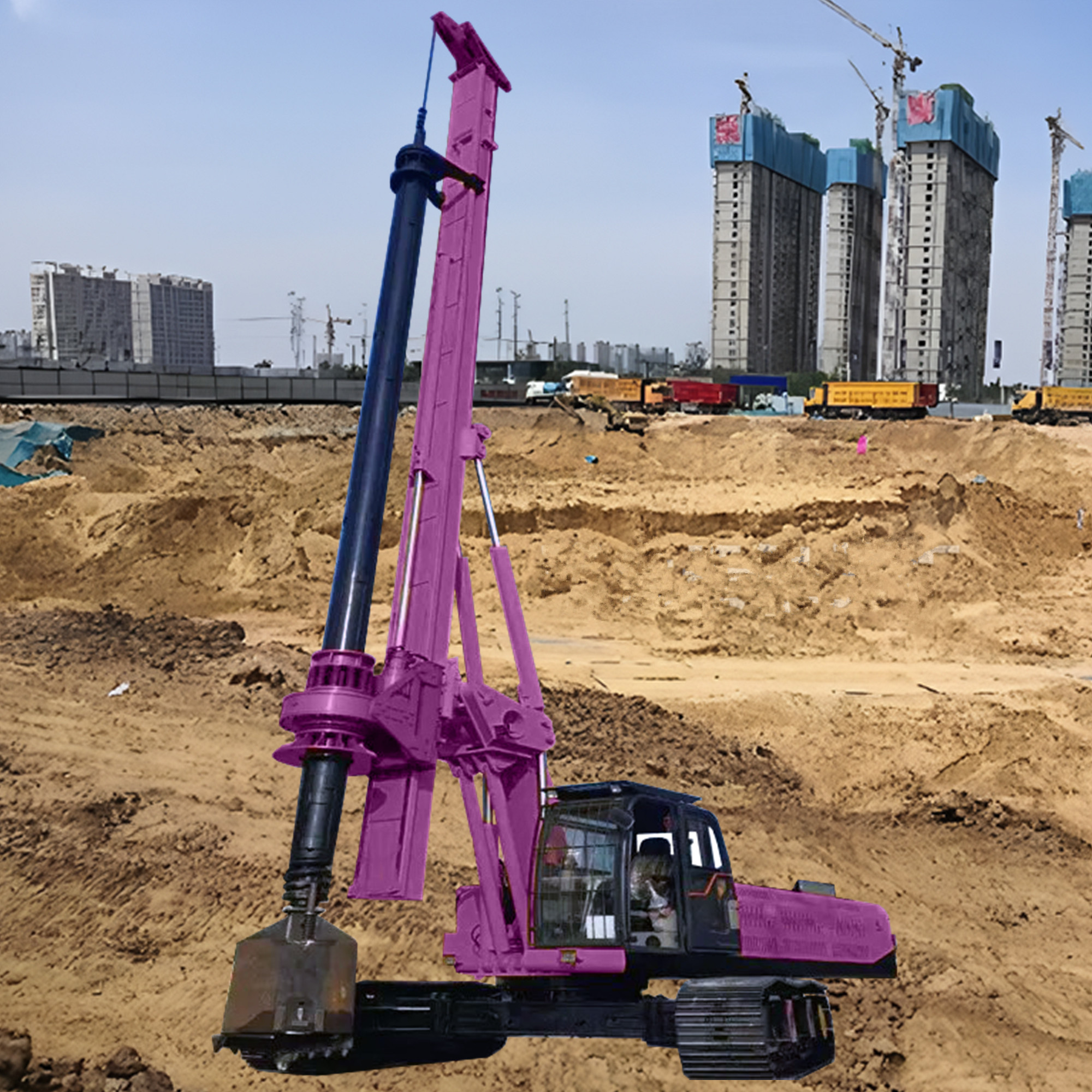 Impact Rotary Drill Rig Infrastructure Projects Construction Machine Mobile Drilling Rig