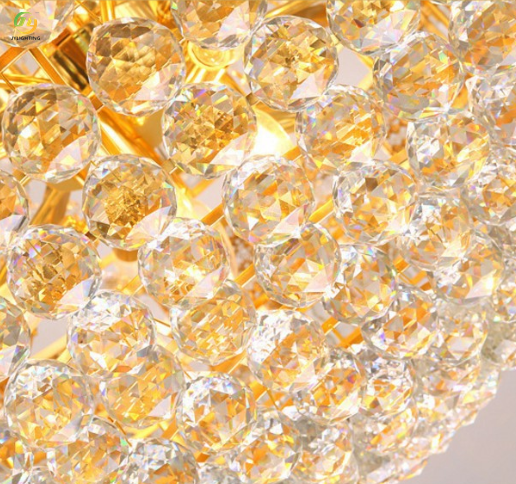 JYLIGHTING Villa Staircase Crystal Lamp Gold Living Room Lamp Atmosphere Creative Chandelier Restaurant Lobby Hotel Crystal Pendant Light