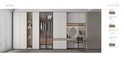 Luxury Custom Walk-In Closets Wooden Storage System With Lighting