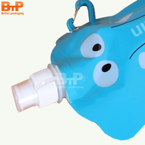 2L/3L/5L Spout Pouch Foldable Outdoor Grains Drink Plastic Bags Water Bag for Water Storage with Handle