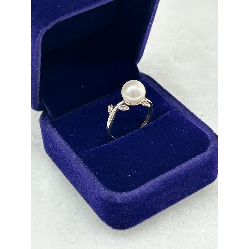 Cheap Factory Price solitaire style pearl ring Thanksgiving gift Delicate 925 silver natural freshwater pearl ring