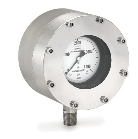 Ashcroft DG25 digital pressure gauge with ±0.5% accuracy, IP67 enclosure rating, and 2,000 hours battery life