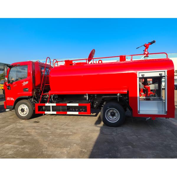 Precio más bajo de fábrica 4*2 Dongfeng Color rojo 6000 litros Camión cisterna de agua Camión cisterna de agua contra incendios