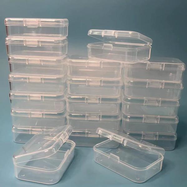 Organizer Storage Box, Rectangular Empty Mini Clear Plastic Organizer Storage