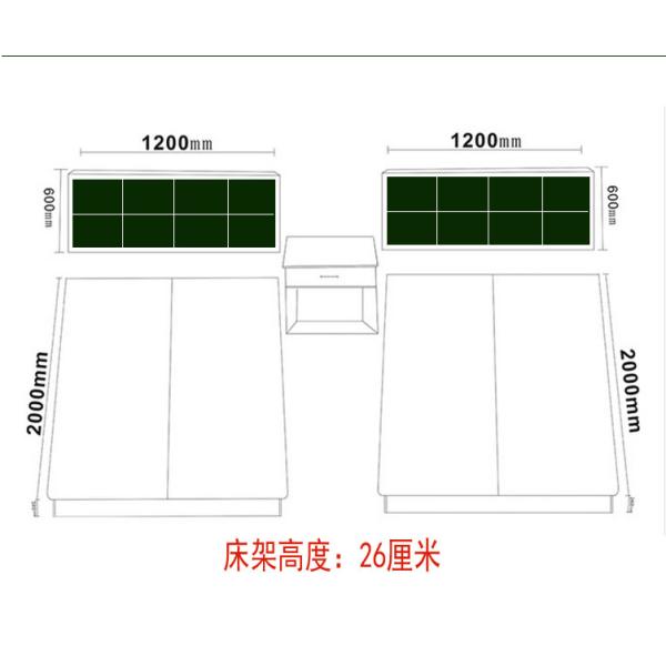 Hotel Style Guest Room Furniture Bedroom Sets With Wooden Two Beds