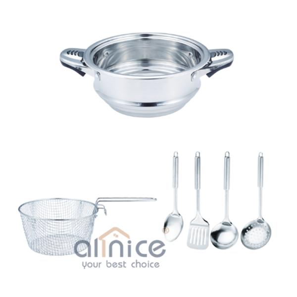 располагаясь лагерем Cookware нержавеющей стали 30pcs установил не логотип подгонянный ручкой