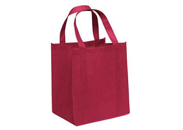 FDA Red Large Non Woven Tote Bag Non Woven Polypropylene Shopping Bags