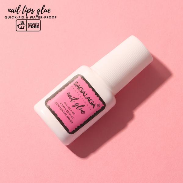 MSDS Certified SAGALAGA 8ML Nail Glue for Press on Nails Nail Art Beauty Custom Logo Strong Adhesive Soft Gel Tips