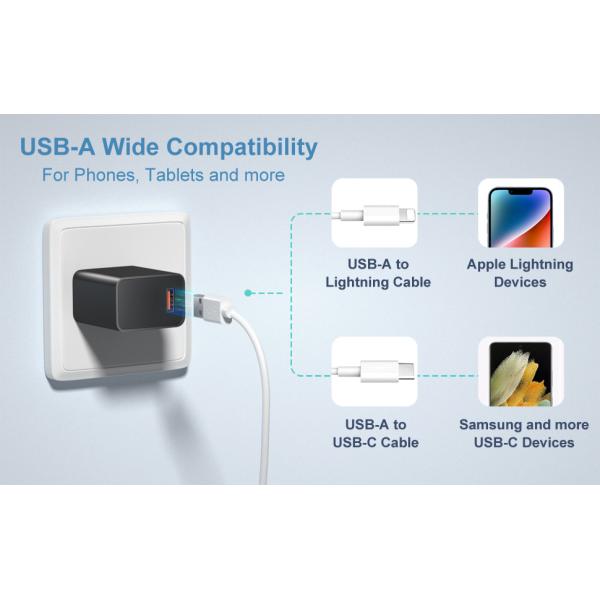 2 Пакет 3.0 Адаптер 18 Вт Блок быстрой зарядки USB Стенный плагин Зарядный блок