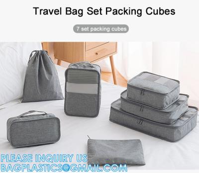 Portable Set Packing Cubes Luggage Travel Organizer Storage For Travel With Shoe Bag And Toiletry Bag