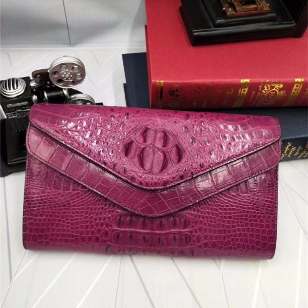 Fashion Genuine Crocodile Skin Female Women Small Envelop Purse Real Alligator Leather Ladies Single Cross Shoulder Bag