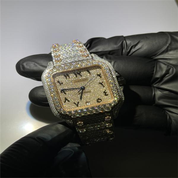 Quartzo em volta do busto brilhante de Moissanite do corte abaixo de Hip Hop Bling