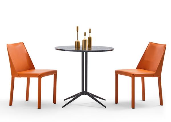 Upholstered Seat PU Dining Chairs 150kg Bearing Coffee Shop