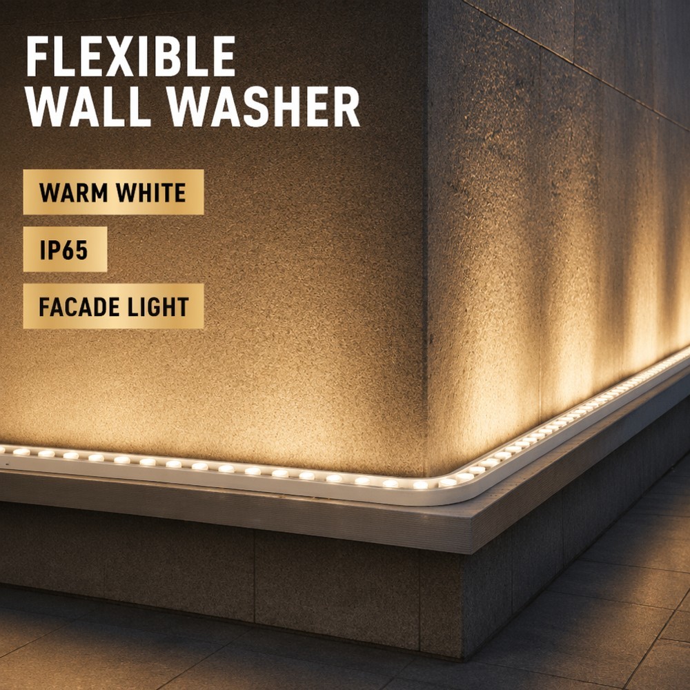 DC24V Silicone Flexible LED Wall Washer 48LED/M 18W For Building Facade Grazing