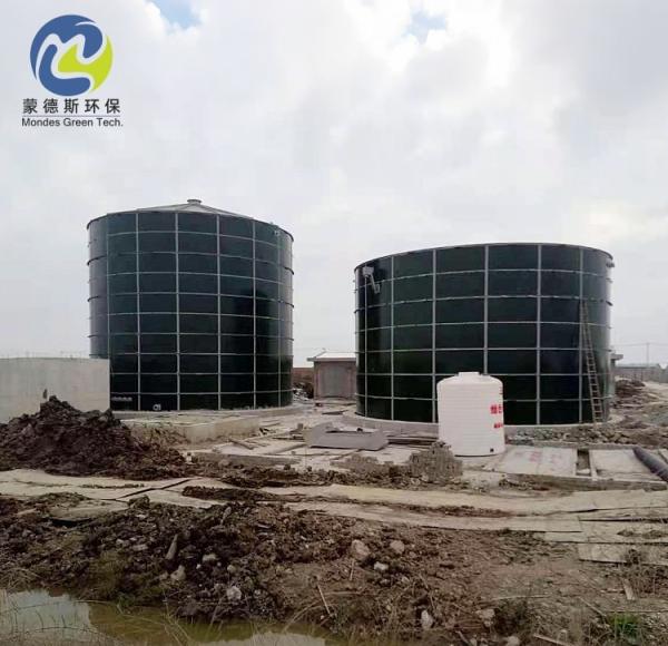 Glass Lined Bolted Steel Water Storage Tanks , Enamel Lined Steel Tank 20 M3-20000 M3