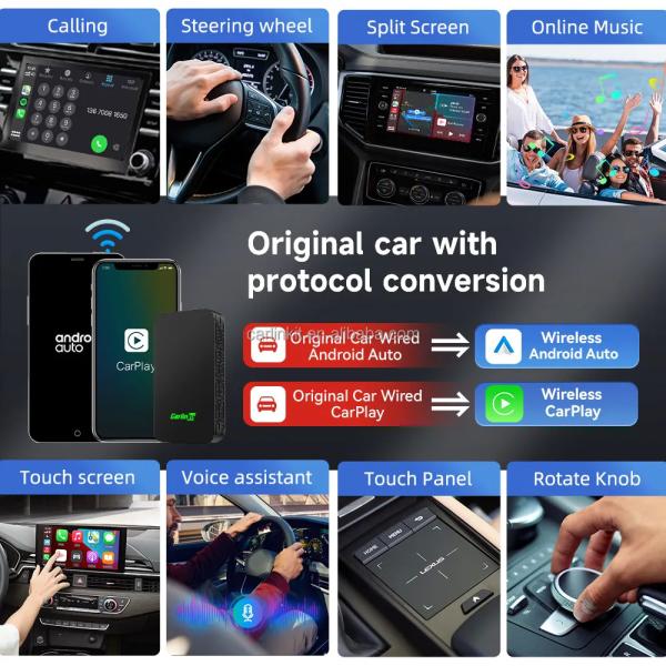 Wired To Wireless Carplay And Android Auto Dongle 2Air Car Smart Box Navigation Google Play Wifi BT Dongle