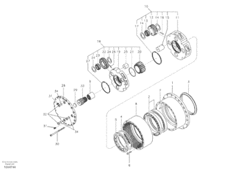 Axe de vitesse de Final Drive Travel Sun de l'excavatrice SA711730330 pour Volvo EC210