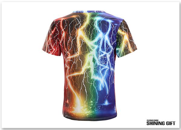 Unisex Thunder Lighting T-Shirts Fashion 3D Printed Short Sleeve Shirts