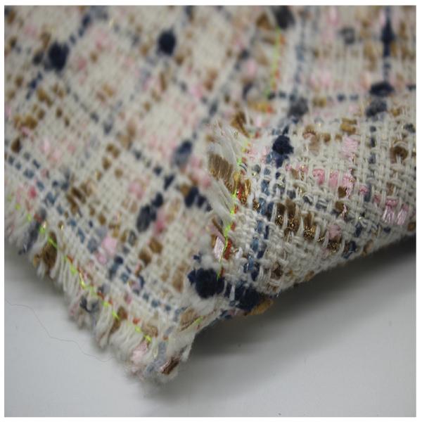 2024 New Factory Wholesale Spot Color Multi-coat  Tweed Woolen Polyester Fashion Decorative Fabric for Bag Women's Coat Clothing